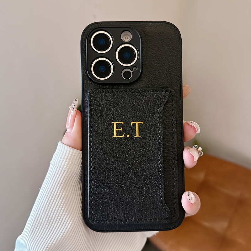 Phone Accessories Names - Retro Personalised Customized Name Leather Card