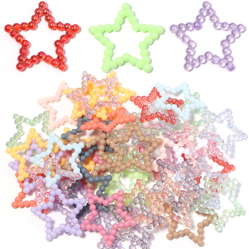Phone Accessories Jewelry - 30pcs/lot 33mm Acrylic Hollow Star Beads