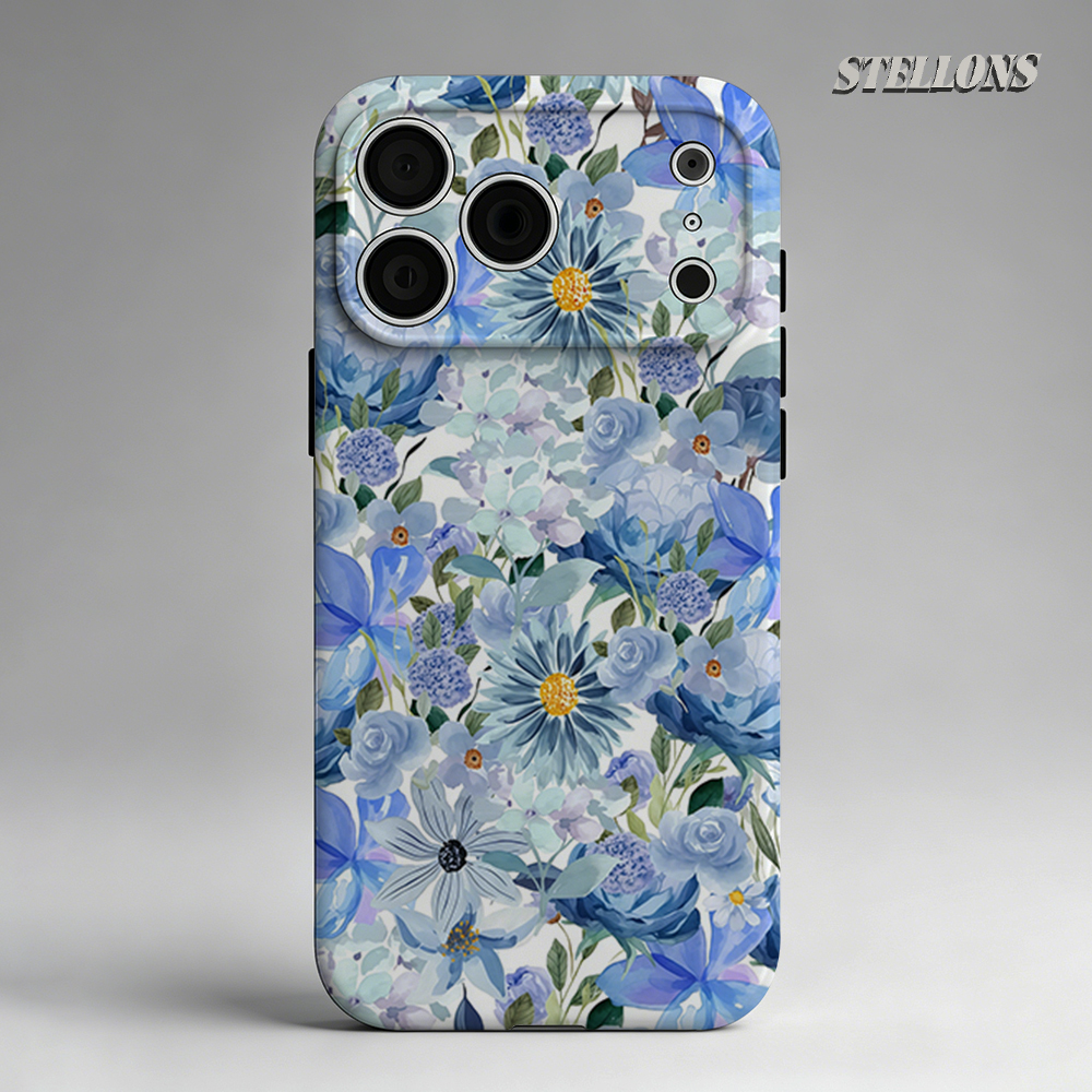 Phone Accessories Magnetic - Watercolor Blue Floral Phone Case For