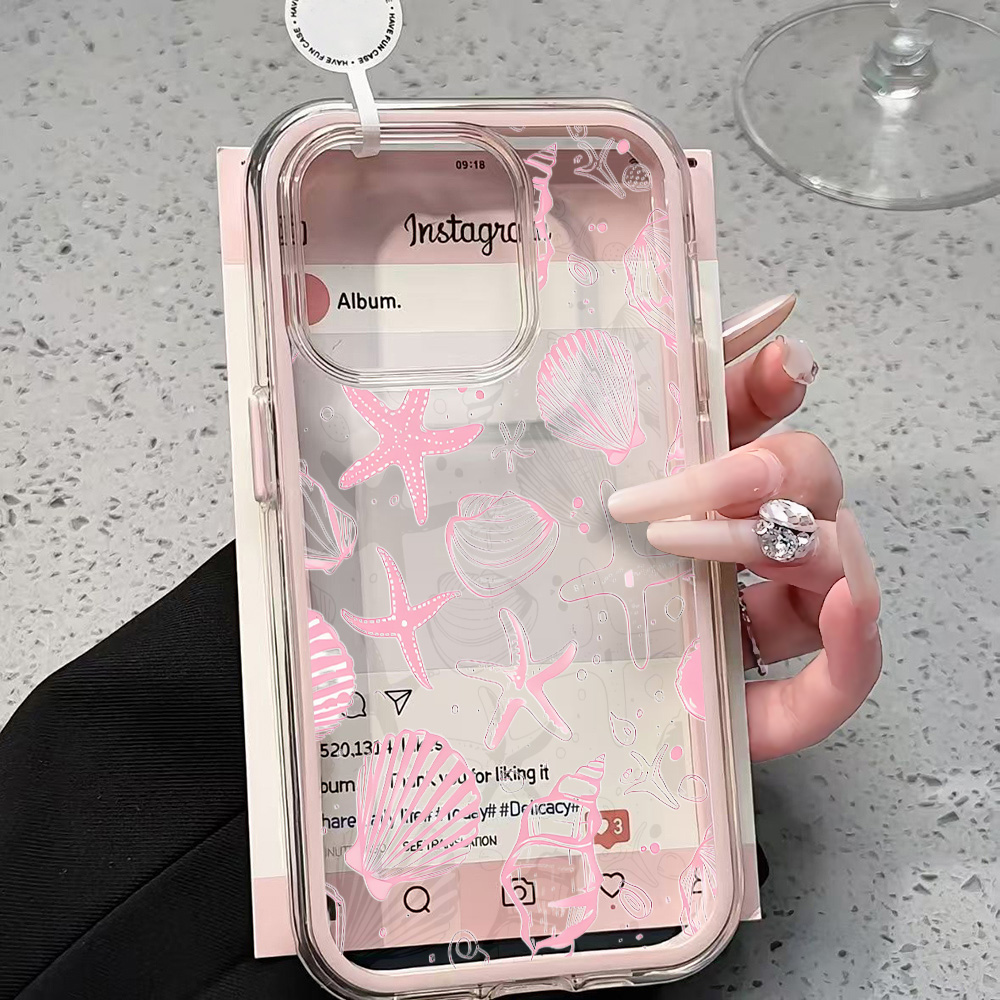 Summer Pink Seashell Clear Pho - Xo Phone Accessories review and price