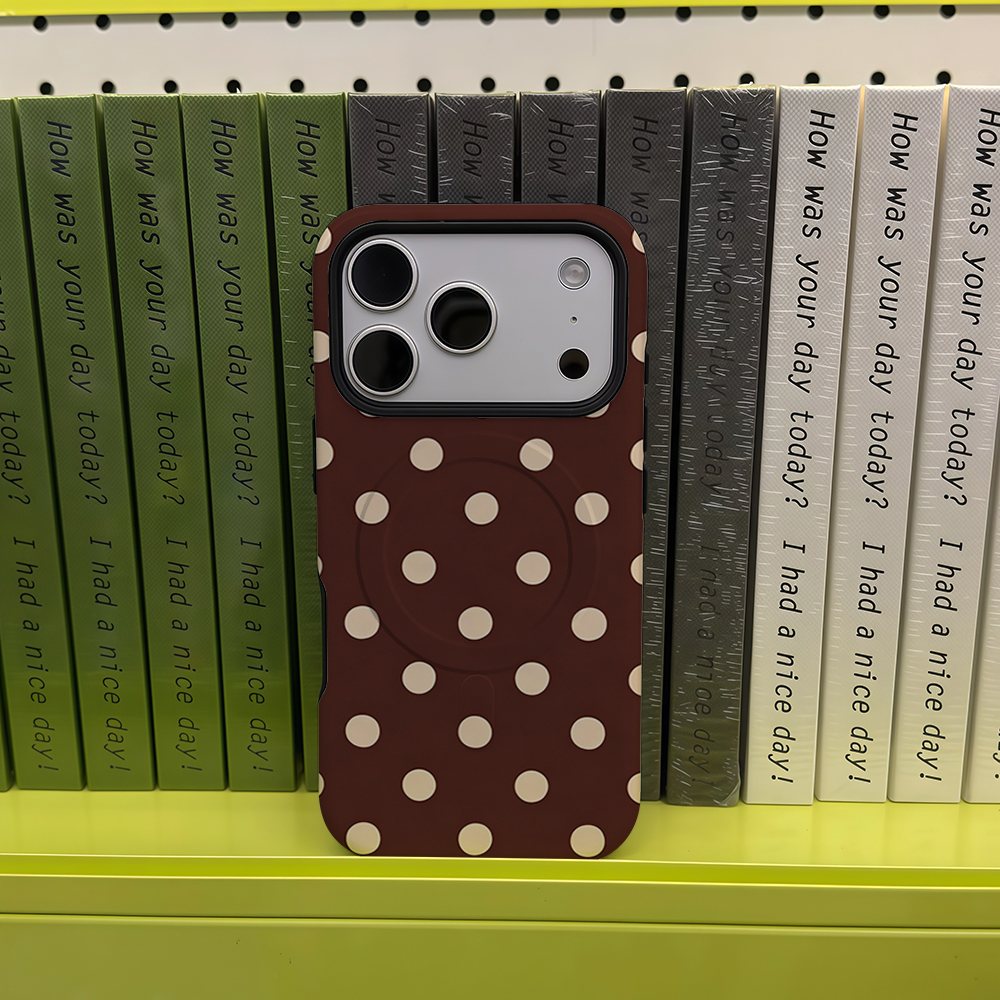 Brown Beige Polka Dot Phone Ca - Phone Accessories Magnetic review and price