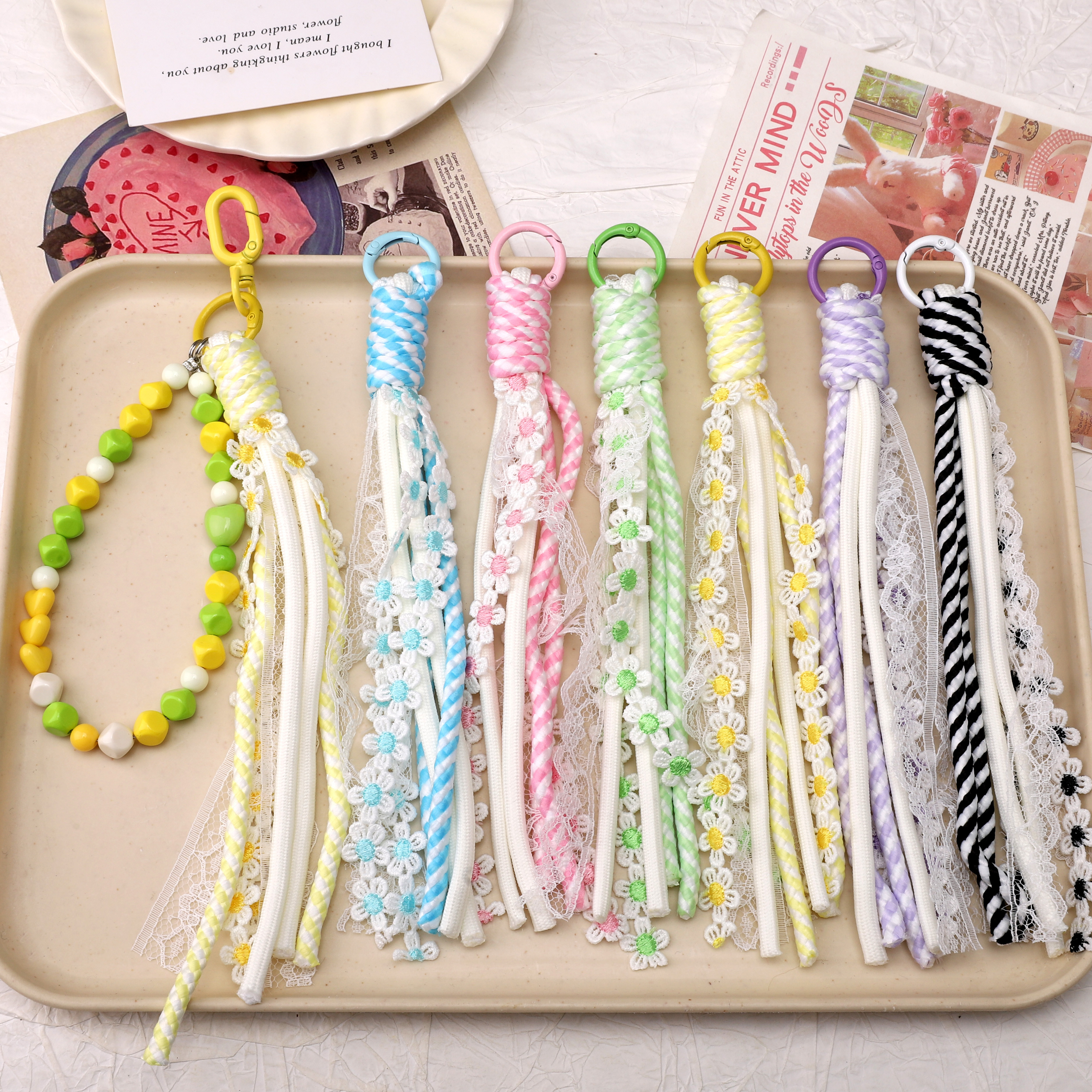 1pc Alloy Keyrings And Polyest - Phone Accessories Jewelry review and price