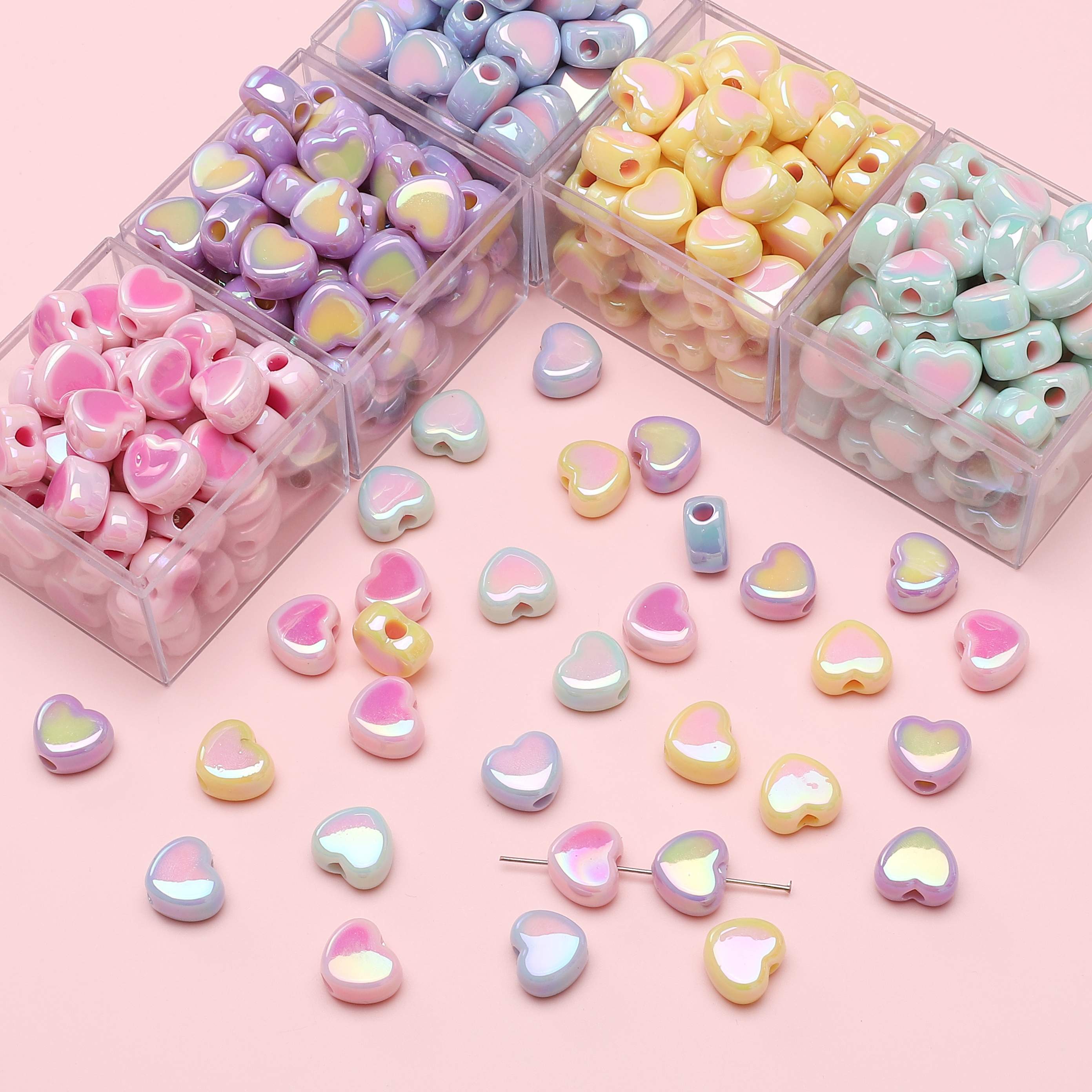 15x13mm 5pcs Heart Beads Acryl - Phone Accessories Jewelry review and price