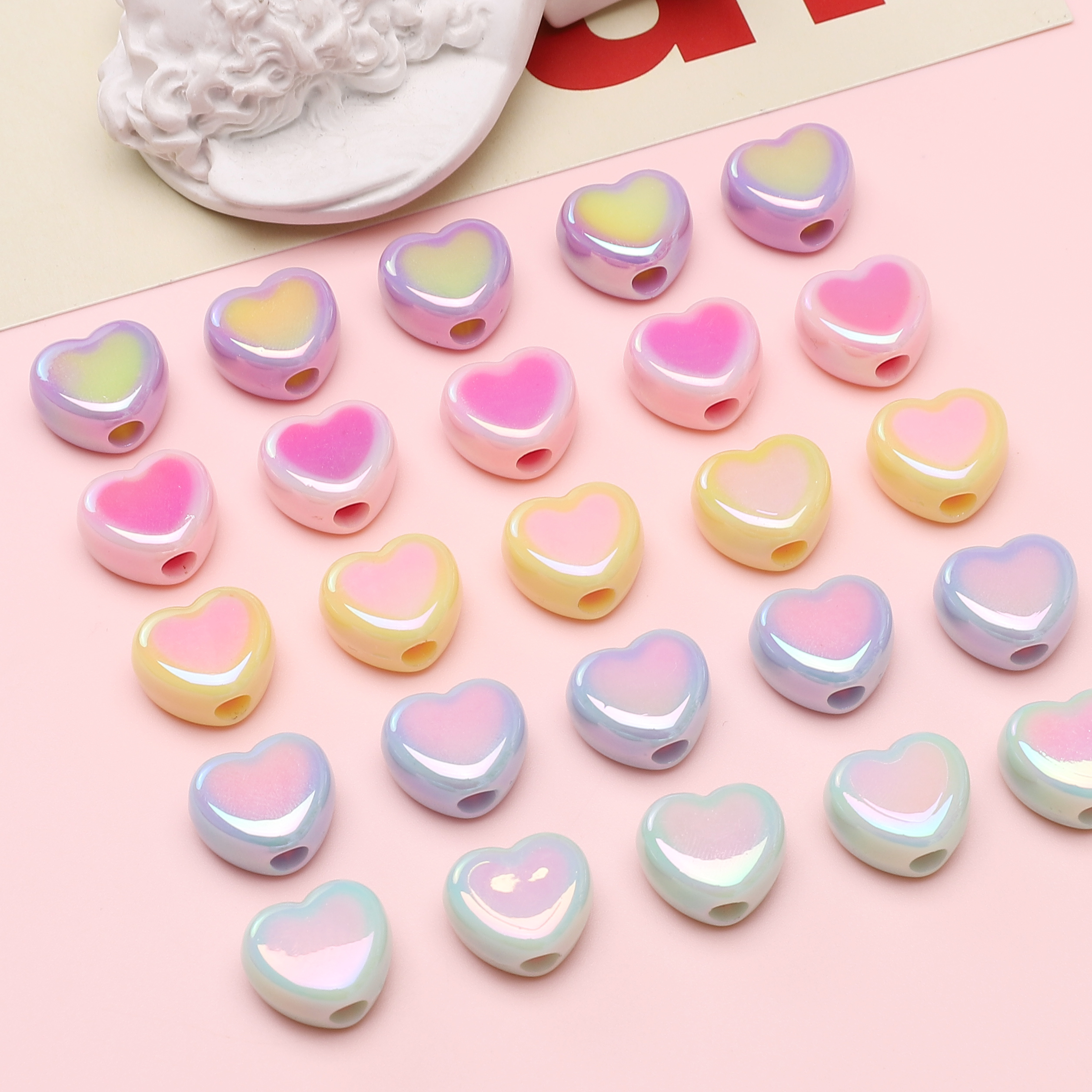 15x13mm 5pcs Heart Beads Acryl - Phone Accessories Jewelry review and price