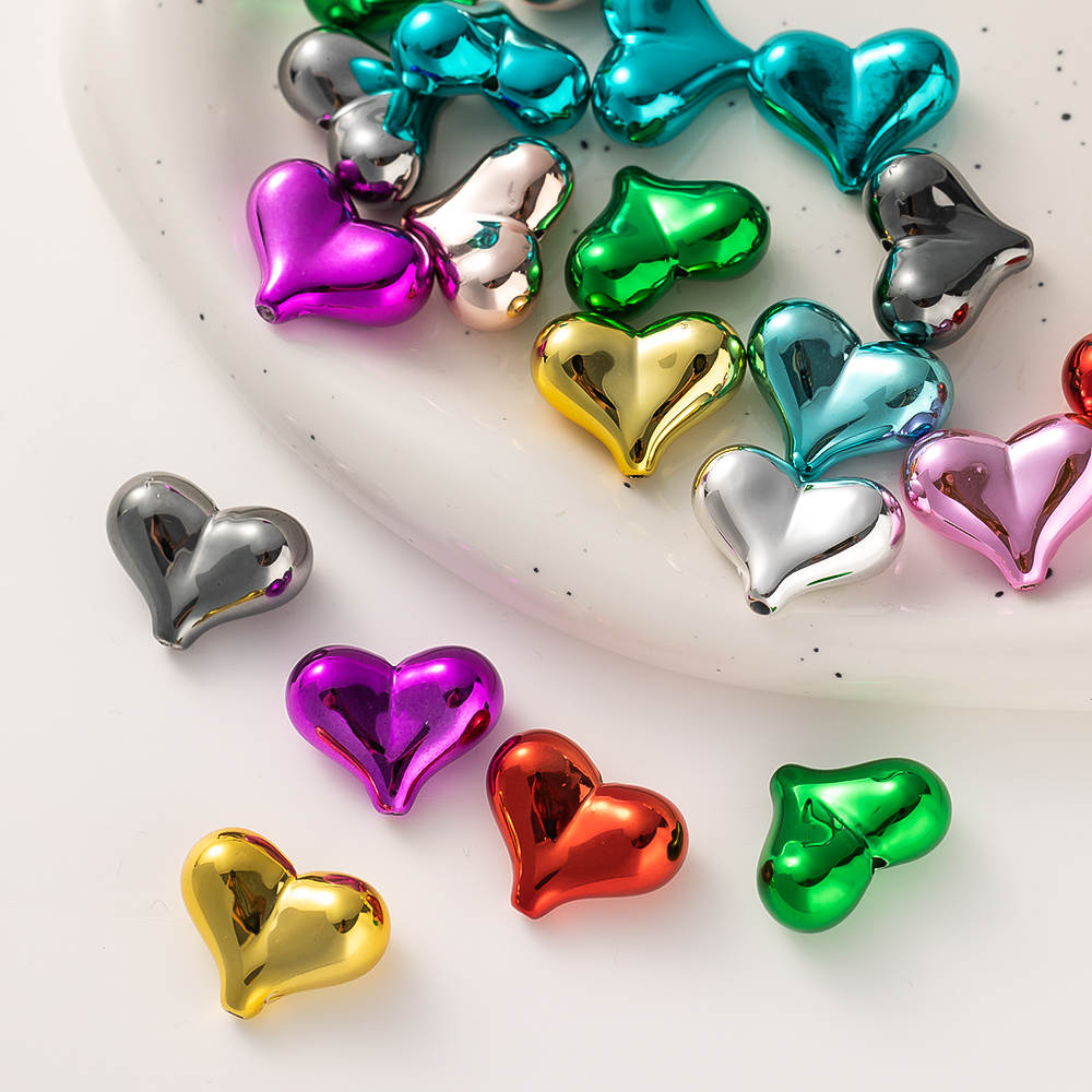 10pcs Colorful Acrylic Heart L - Phone Accessories Jewelry review and price