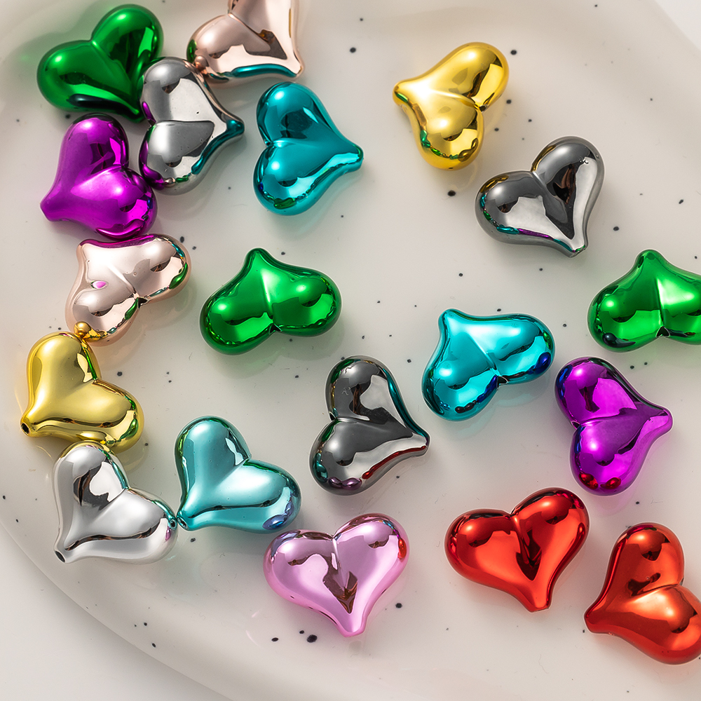 10pcs Colorful Acrylic Heart L - Phone Accessories Jewelry review and price