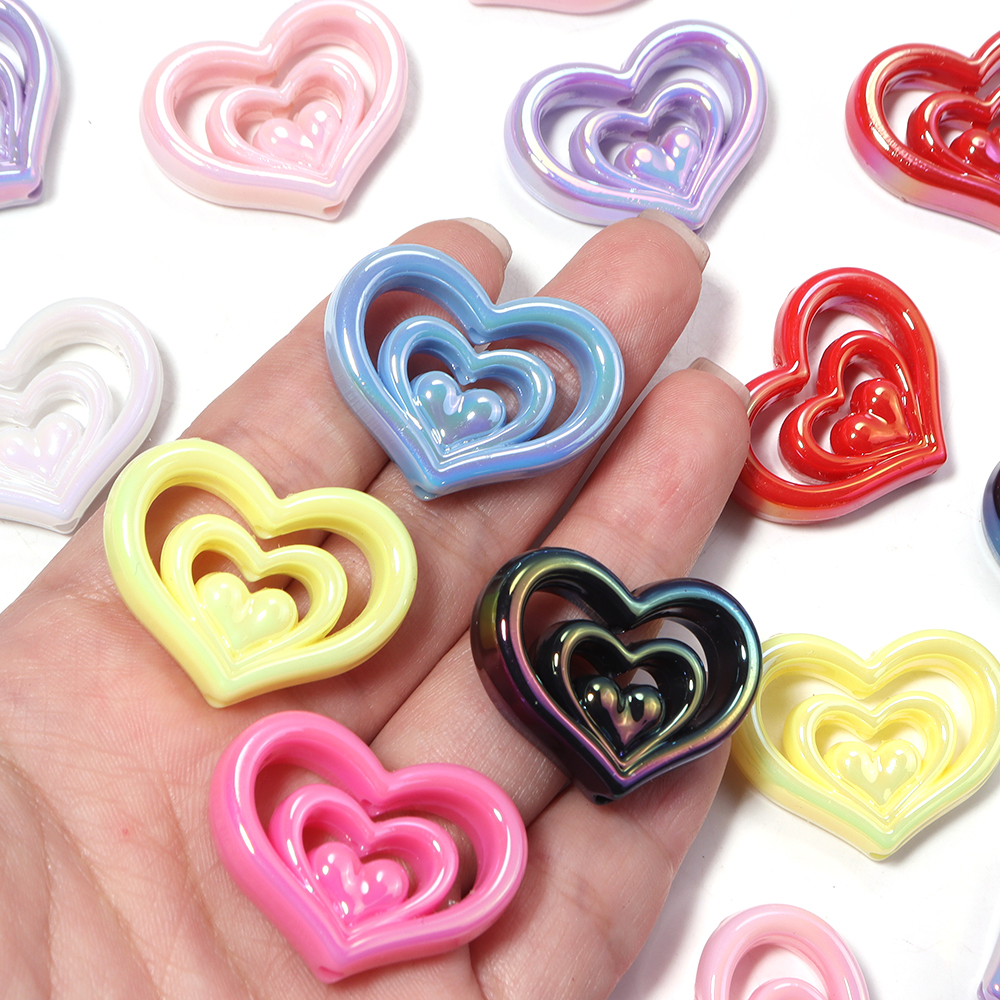 5pcs Acrylic Hollow Heart Bead - Phone Accessories Jewelry review and price