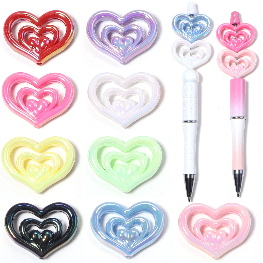 5pcs Acrylic Hollow Heart Bead - Phone Accessories Jewelry review and price