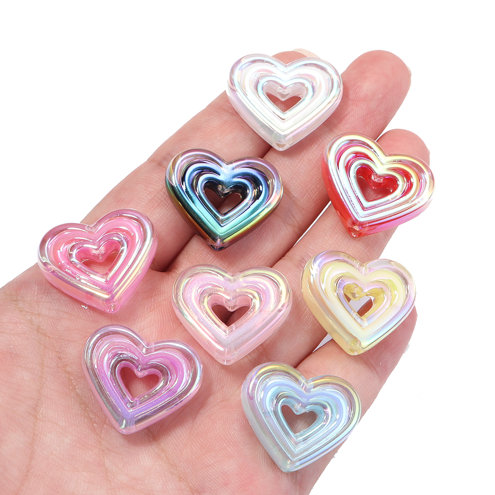 10pcs Transparent Heart Vertic - Phone Accessories Jewelry review and price