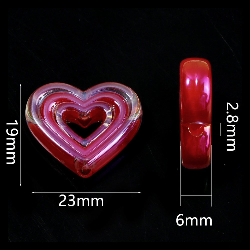 10pcs Transparent Heart Vertic - Phone Accessories Jewelry review and price