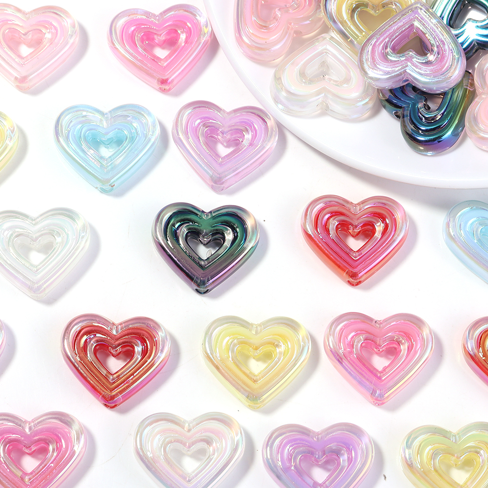10pcs Transparent Heart Vertic - Phone Accessories Jewelry review and price