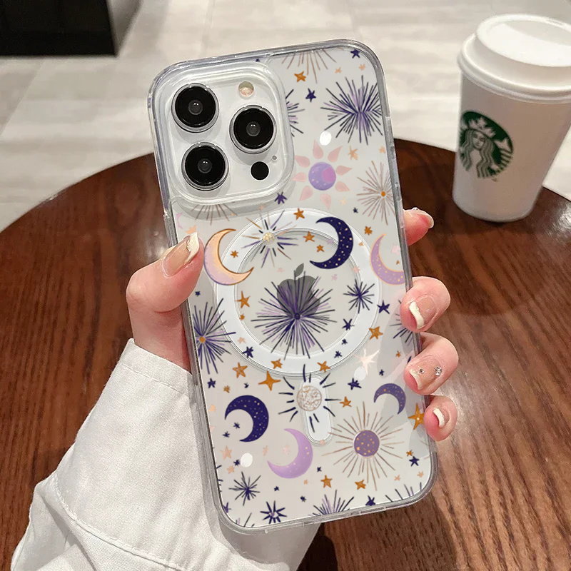 Romantic Sun Moon Stars Phone  - Phone Accessories Magnetic review and price