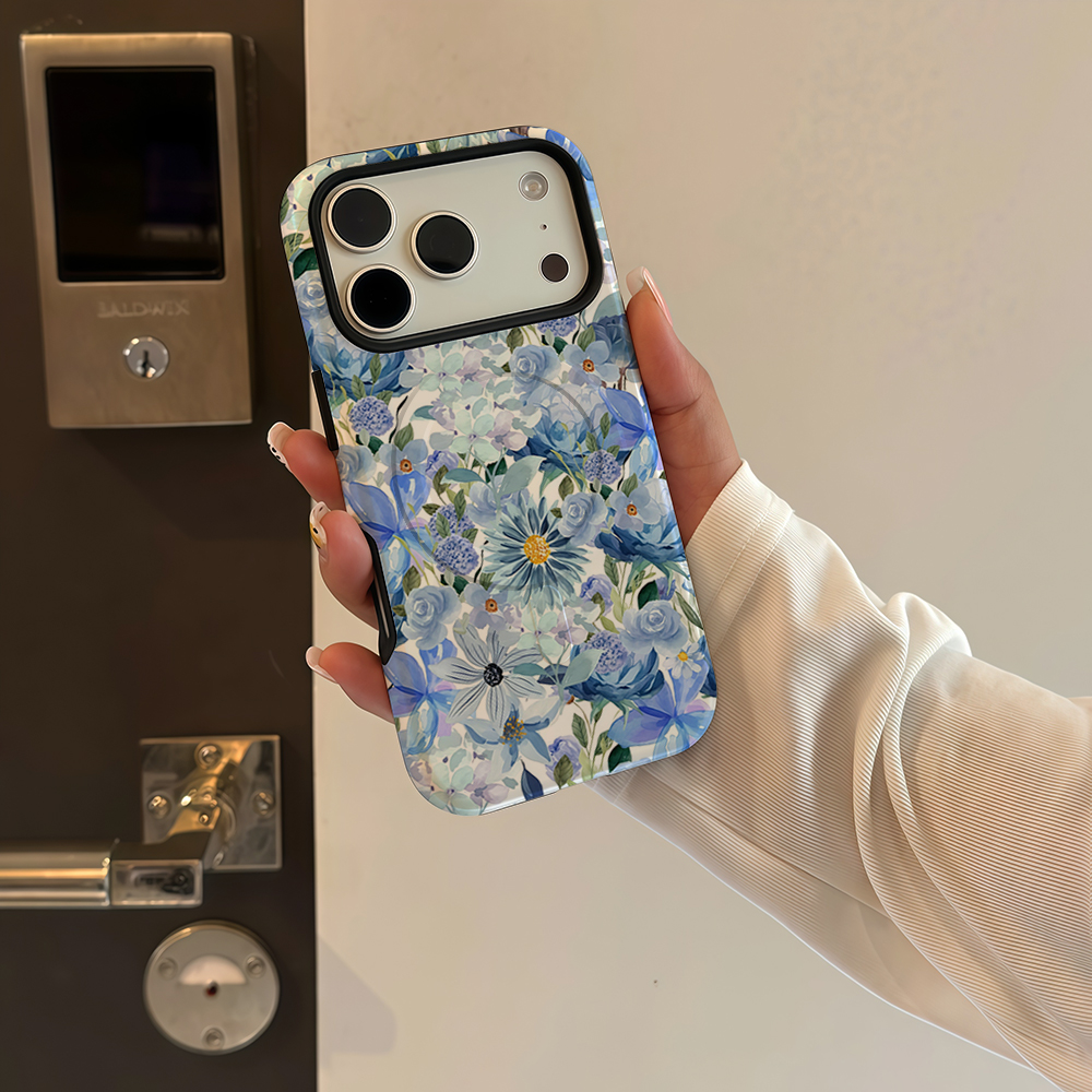 Watercolor Blue Floral Phone C - Phone Accessories Magnetic review and price