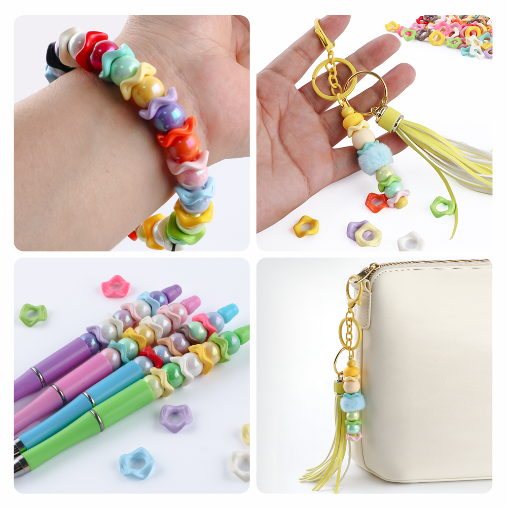 25Pcs15MM Wavy Big Hole Stack  - Phone Accessories Jewelry review and price